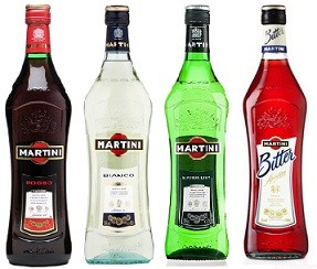 Martini Rosso - Bianco - Extra Dry y Bitter.